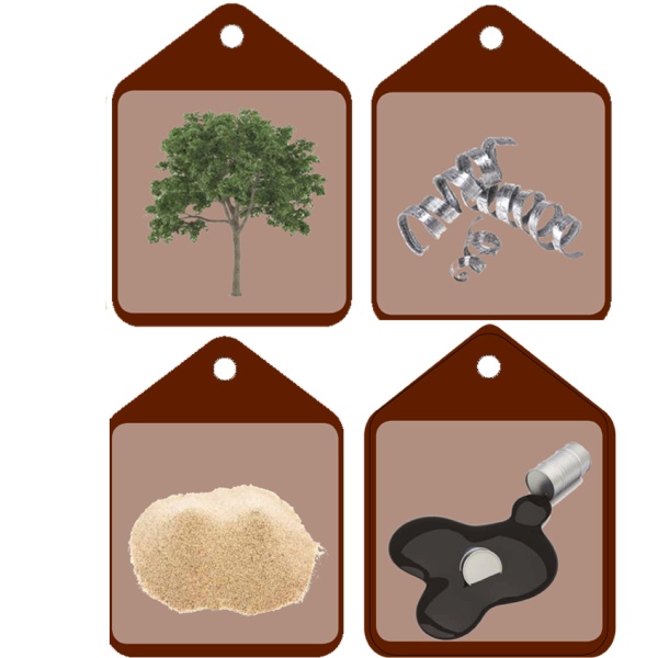 מארז ללימוד על סוגי חומרים והפרדת פסולת