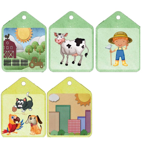 סיפור פעיל בליווי כרטיסיות המחשה- שונות וסביבה